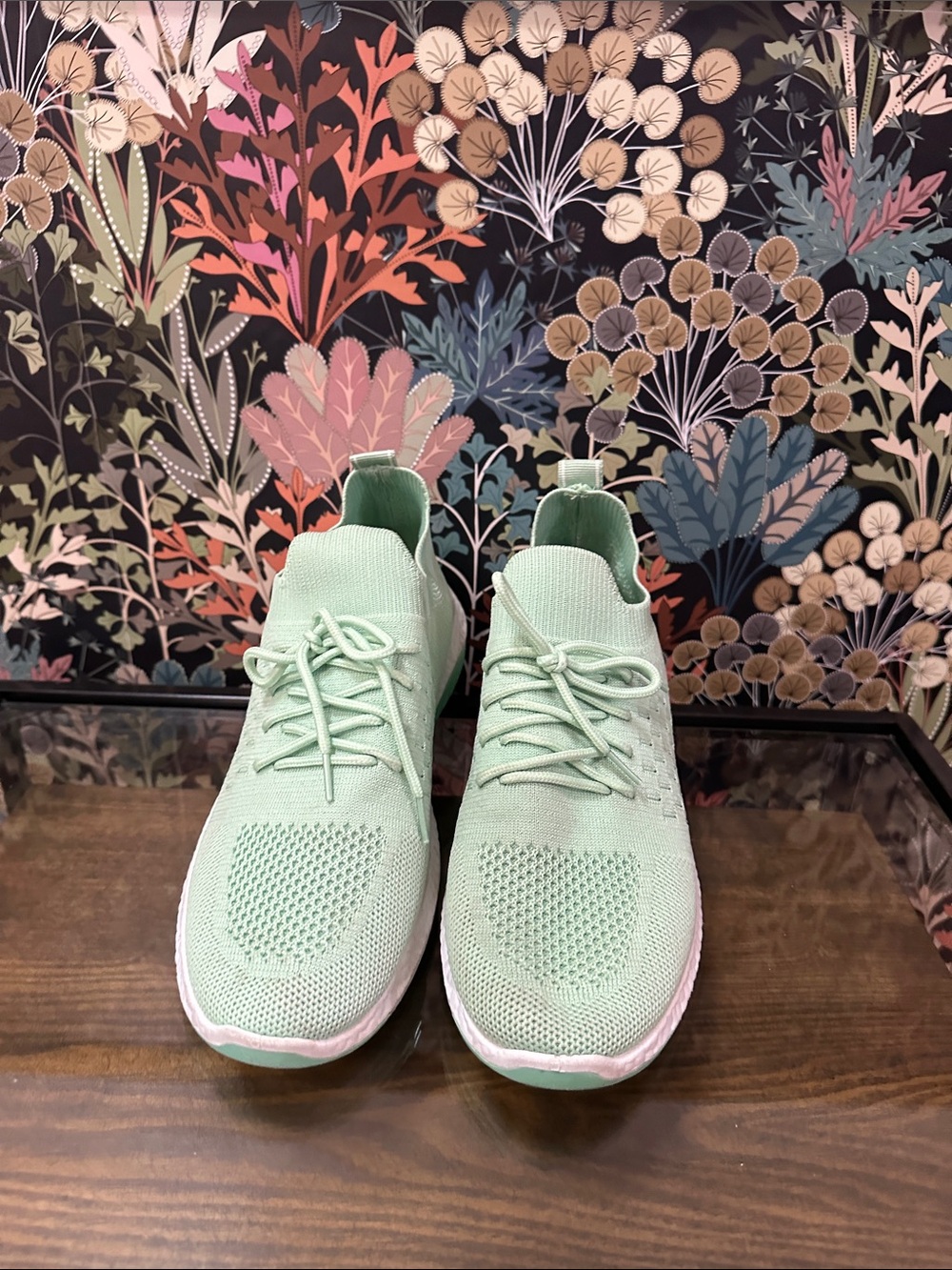 Danskin Mint Green Knit Slip-On Athletic Sneakers